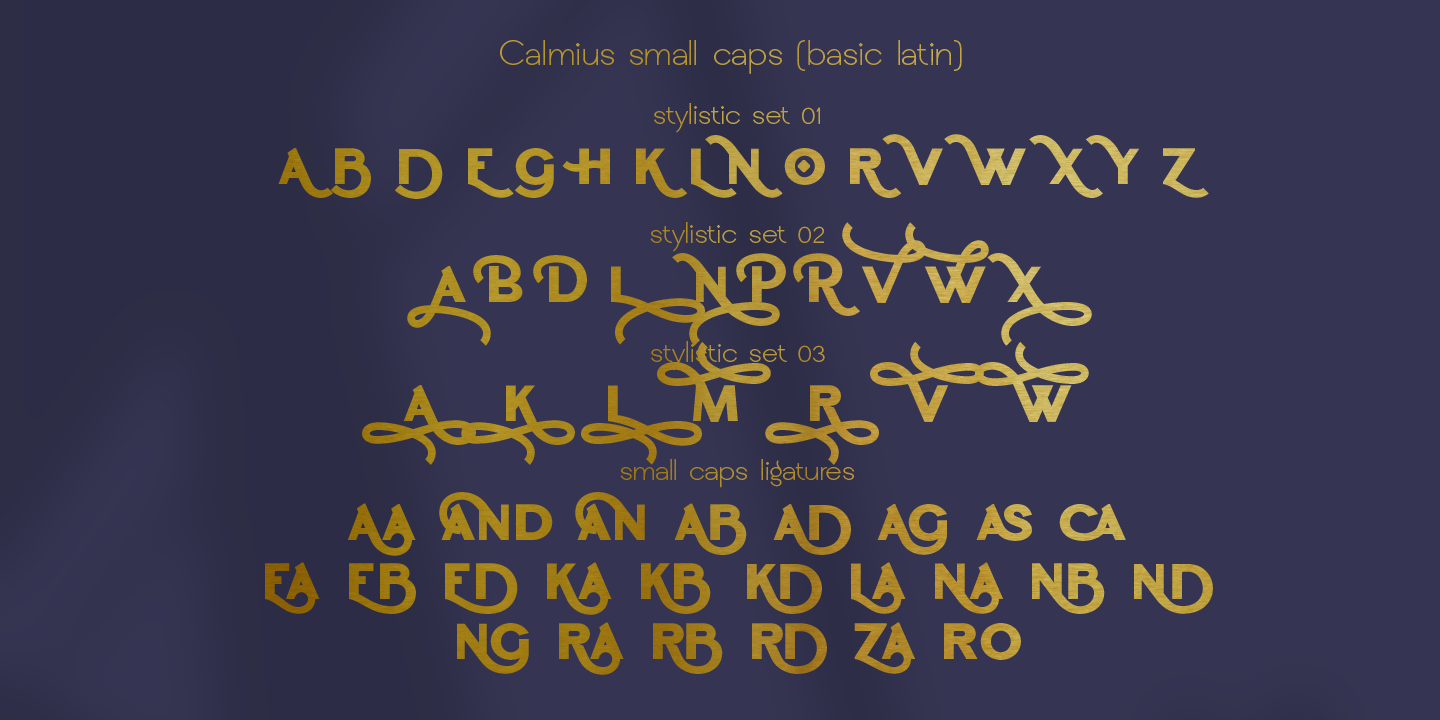 Beispiel einer Calmius Sans Oppo Medium-Schriftart